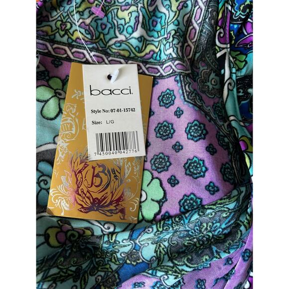 Vintage Y2K Deadstock NWT Bacci Dress Paisley Print Size L - Picture 4 of 5